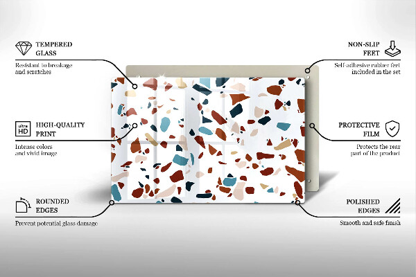 Zaščitna plošča za štedilnik Dekorativni kamen