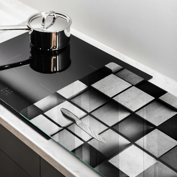 Stenska zaščitna plošča za štedilnik 3D geometrijsko ozadje