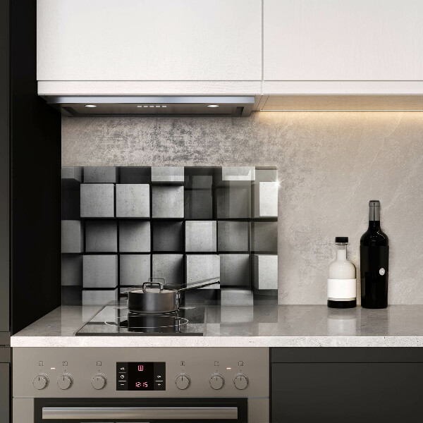 Stenska zaščitna plošča za štedilnik 3D geometrijsko ozadje