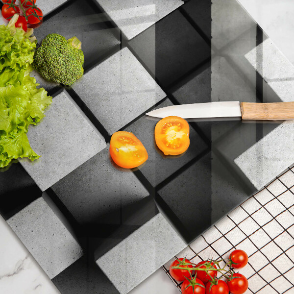 Stenska zaščitna plošča za štedilnik 3D geometrijsko ozadje