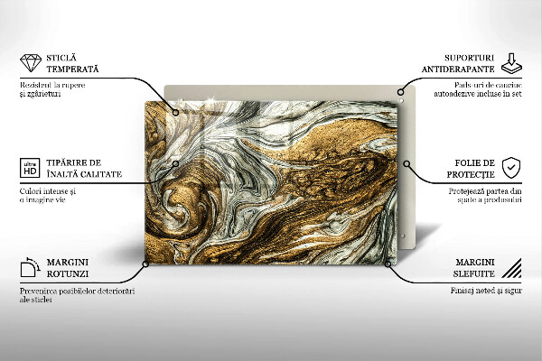 Stenska zaščitna plošča za štedilnik Bogata abstrakcija