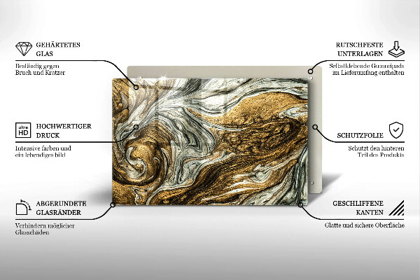 Stenska zaščitna plošča za štedilnik Bogata abstrakcija