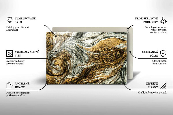 Stenska zaščitna plošča za štedilnik Bogata abstrakcija