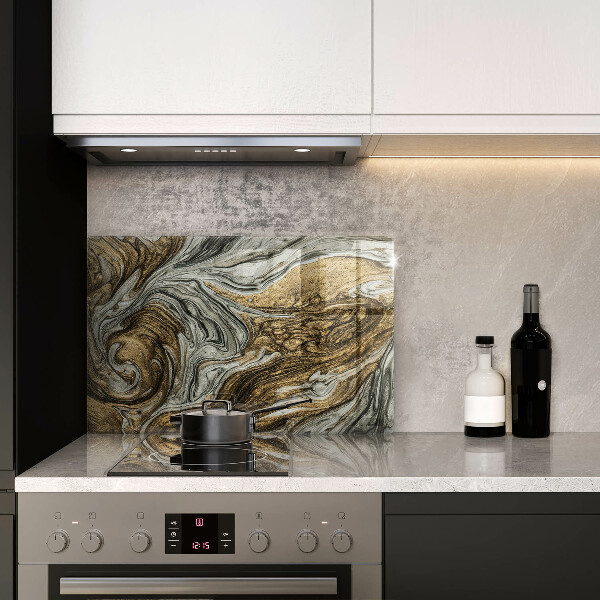 Stenska zaščitna plošča za štedilnik Bogata abstrakcija