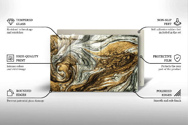 Stenska zaščitna plošča za štedilnik Bogata abstrakcija