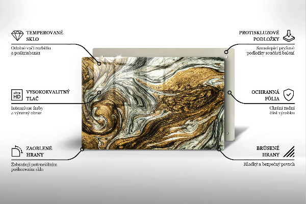 Stenska zaščitna plošča za štedilnik Bogata abstrakcija