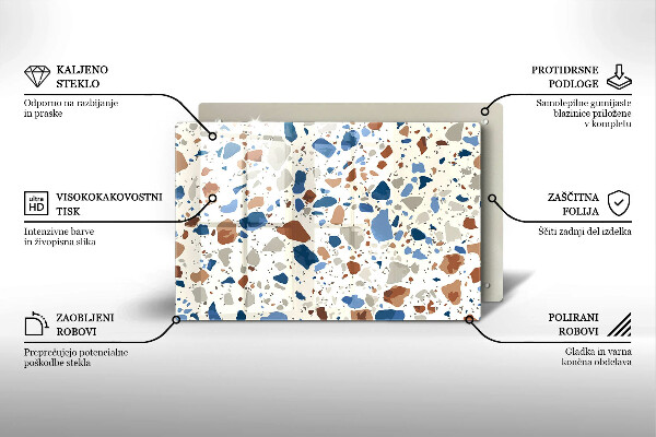 Stenska zaščitna plošča za štedilnik Dekorativna kamenina