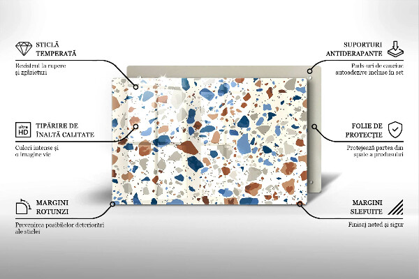Stenska zaščitna plošča za štedilnik Dekorativna kamenina