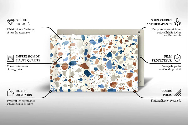 Stenska zaščitna plošča za štedilnik Dekorativna kamenina