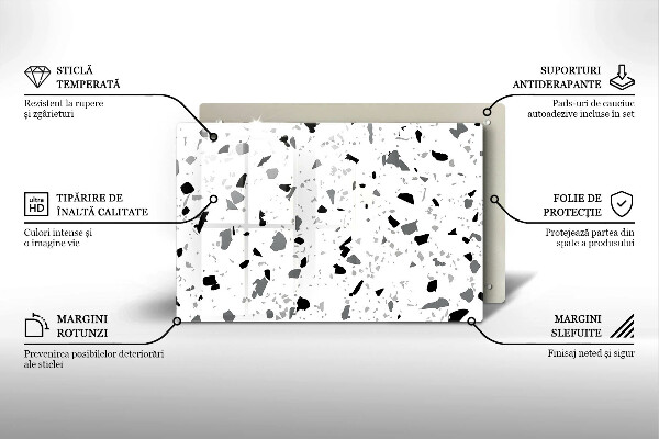 Stenska zaščitna plošča za štedilnik Dekorativna kamenina