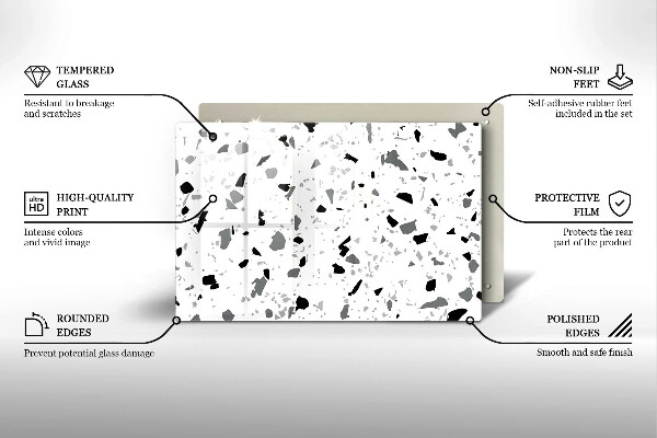 Stenska zaščitna plošča za štedilnik Dekorativna kamenina