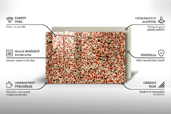 Stenska zaščitna plošča za štedilnik Fina kamenina