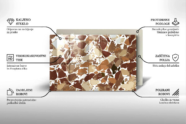 Stenska zaščitna plošča za štedilnik Kamnite dekorativne madeže