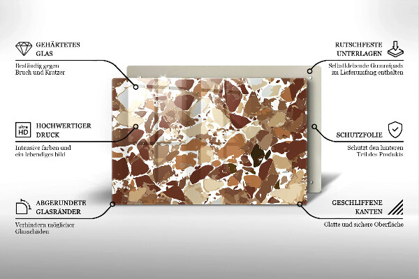 Stenska zaščitna plošča za štedilnik Kamnite dekorativne madeže