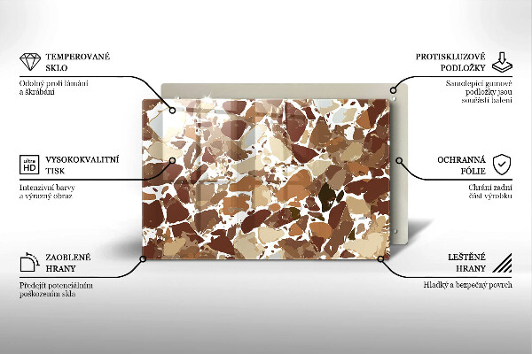 Stenska zaščitna plošča za štedilnik Kamnite dekorativne madeže