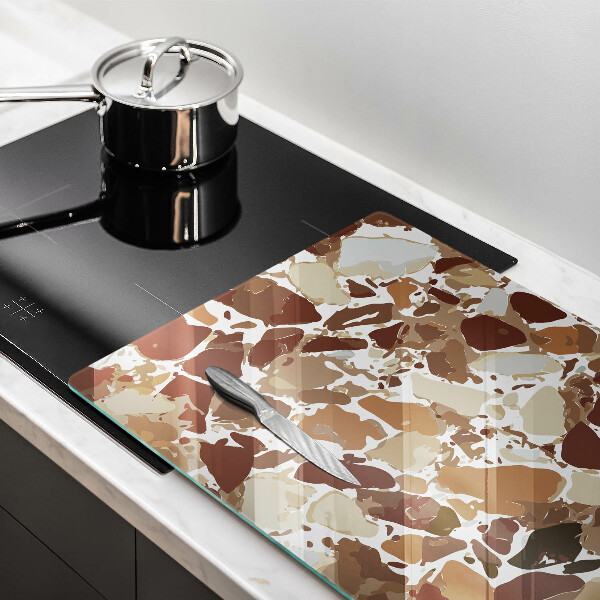 Stenska zaščitna plošča za štedilnik Kamnite dekorativne madeže