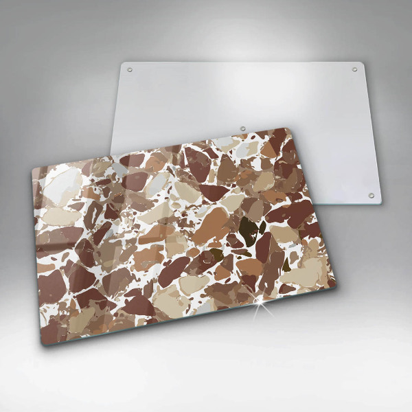 Stenska zaščitna plošča za štedilnik Kamnite dekorativne madeže