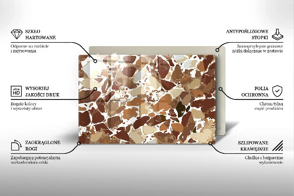 Stenska zaščitna plošča za štedilnik Kamnite dekorativne madeže