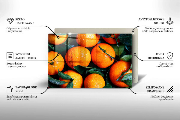Stenska zaščitna plošča za štedilnik Oranžno sadje