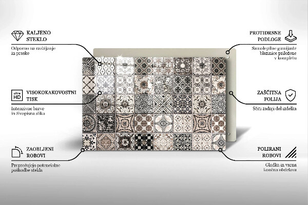 Zaščitna plošča za štedilnik Dekorativne ploščice