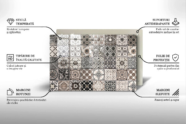 Zaščitna plošča za štedilnik Dekorativne ploščice