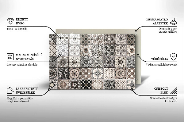 Zaščitna plošča za štedilnik Dekorativne ploščice