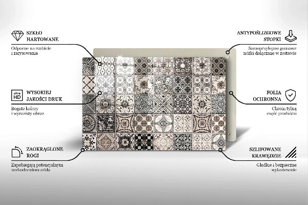 Zaščitna plošča za štedilnik Dekorativne ploščice