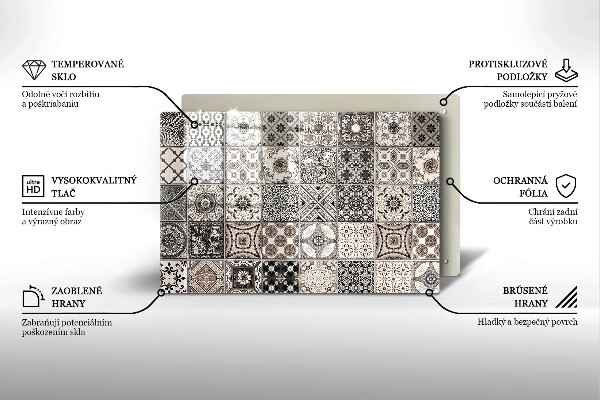 Zaščitna plošča za štedilnik Dekorativne ploščice