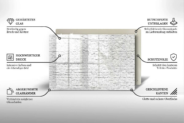 Zaščitna plošča za štedilnik Stena iz opečne stene