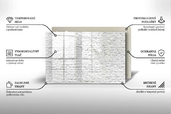 Zaščitna plošča za štedilnik Stena iz opečne stene