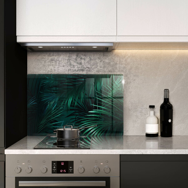 Zaščitna plošča za štedilnik Listi divje džungle