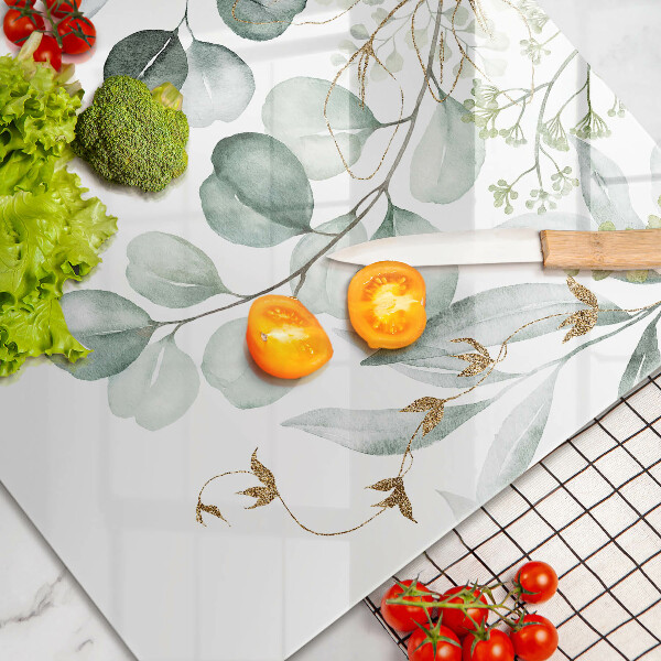 Zaščitna plošča za štedilnik Poslikane rastline