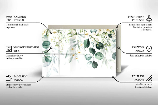 Zaščitna plošča za štedilnik Akvarelne rastline