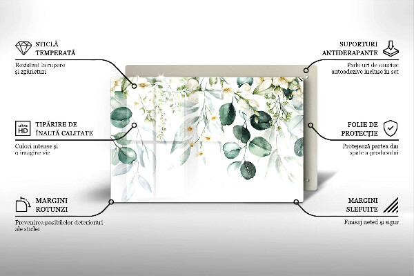 Zaščitna plošča za štedilnik Akvarelne rastline