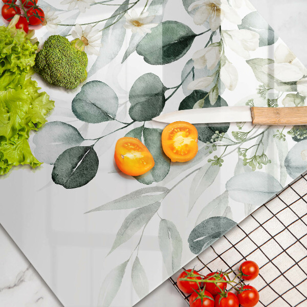 Zaščitna plošča za štedilnik Akvarelne rastline