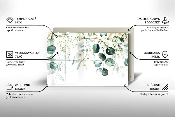 Zaščitna plošča za štedilnik Akvarelne rastline