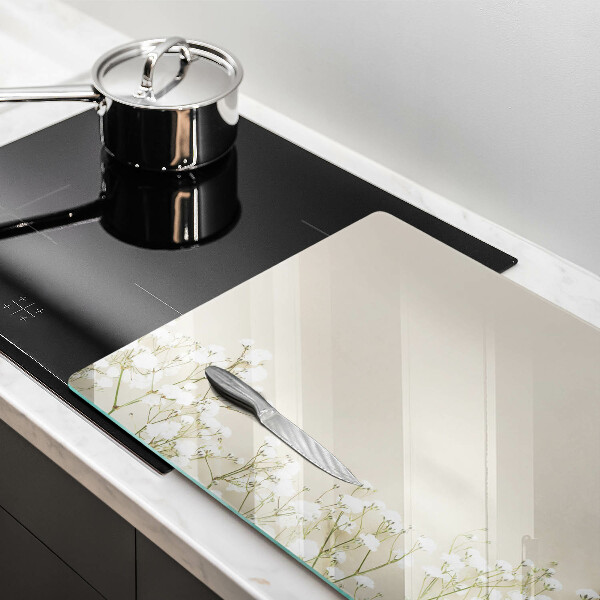 Zaščitna plošča za štedilnik Boho rože iz mavca