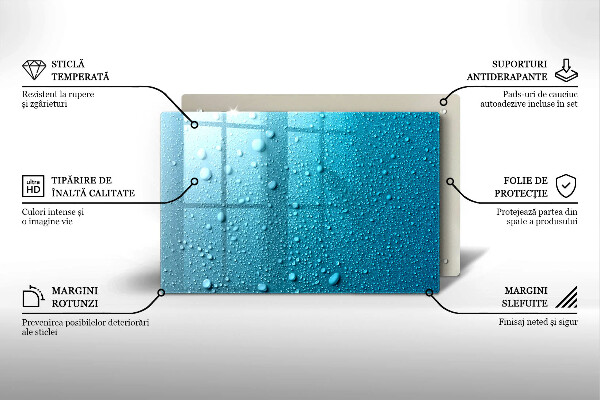 Zaščitna plošča za štedilnik Kapljice vode