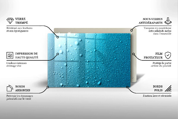Zaščitna plošča za štedilnik Kapljice vode