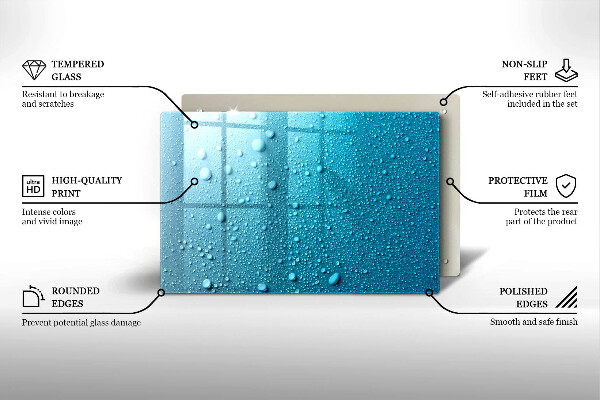 Zaščitna plošča za štedilnik Kapljice vode