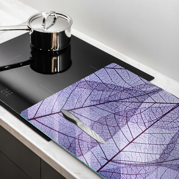 Zaščitna plošča za štedilnik Listi z žilami