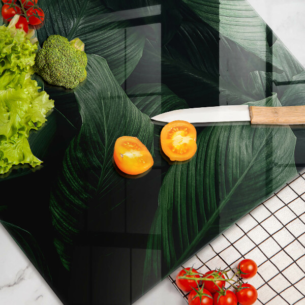 Zaščitna plošča za štedilnik Temni listi