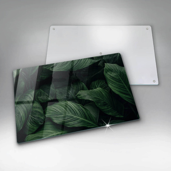 Zaščitna plošča za štedilnik Temni listi