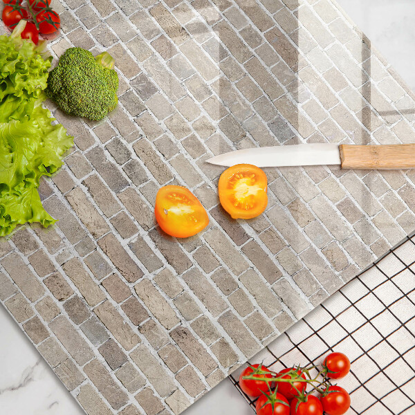 Zaščitna plošča za štedilnik Svetla opečna stena