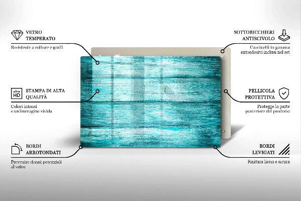 Zaščitna plošča za štedilnik Vintage lesene deske