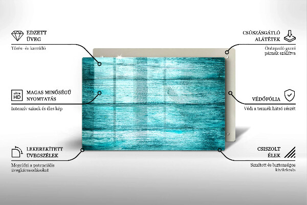 Zaščitna plošča za štedilnik Vintage lesene deske