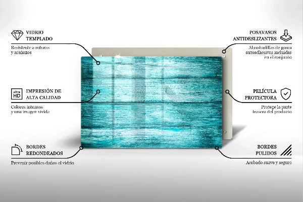 Zaščitna plošča za štedilnik Vintage lesene deske