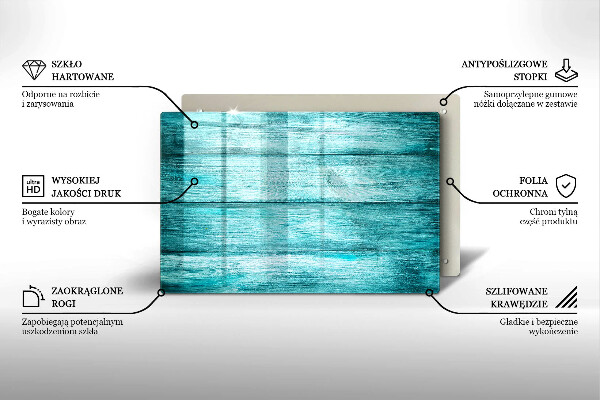 Zaščitna plošča za štedilnik Vintage lesene deske