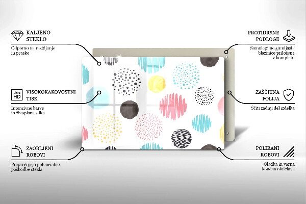 Zaščitna plošča za štedilnik Poslikane oblike