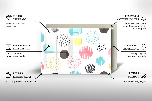 Zaščitna plošča za štedilnik Poslikane oblike